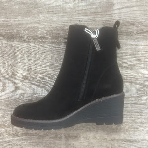 Refresh 171009 Womens Black Comfort Wedge Ankle Boot