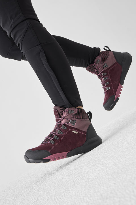 Waldlaufer 787974 100 015 H-Amiata Rubber Order Rea Sportnet Huckleberry Womens H Fitting Lace Up Waterproof Walking Boots