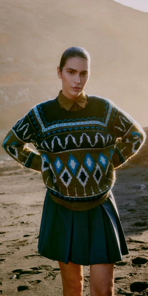 B.YOUNG BYNAFTA JACQUARD JUMPER 20818126 NAVY