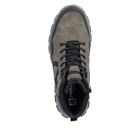 Rieker B8120-25 Brown Mens Water Resistant Casual Comfort Ankle Boots