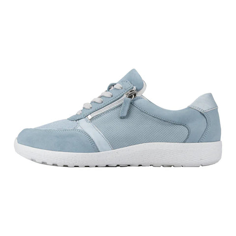 Waldlaufer 815M01 408 267 M-IRA Denver Bronx Minileos Sky Womens M Fitting Nubuck/Stretch and Lace Up Zip Up Shoes