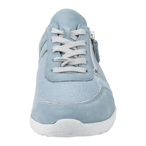 Waldlaufer 815M01 408 267 M-IRA Denver Bronx Minileos Sky Womens M Fitting Nubuck/Stretch and Lace Up Zip Up Shoes