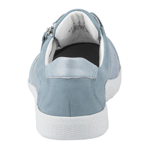 Waldlaufer 815M01 408 267 M-IRA Denver Bronx Minileos Sky Womens M Fitting Nubuck/Stretch and Lace Up Zip Up Shoes