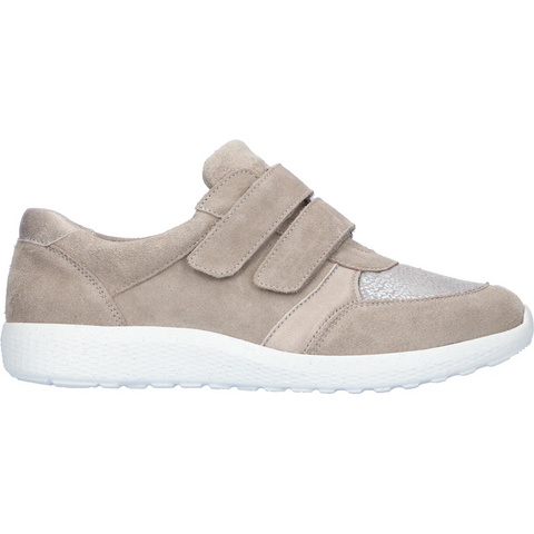 Waldlaufer 815M30 302 201 M-Ira Eclis Grey Stein Womens M Fitting Leather Touch Fastening Shoes