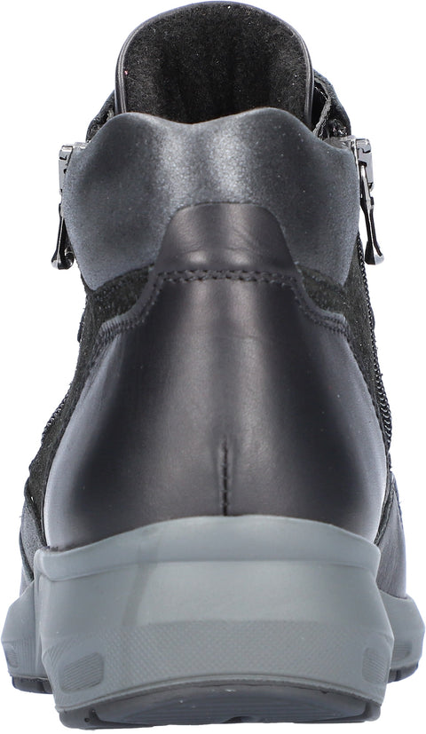 Waldlaufer 831802 501 001 M-Tonia Nappa Cupido Bronx 2xNap Schwarz Womens M Fitting Ankle Boots