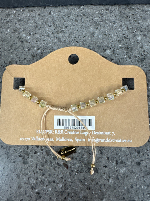 Hot Tomato Friendship Bracelet Crystals with gold plated stainless steel