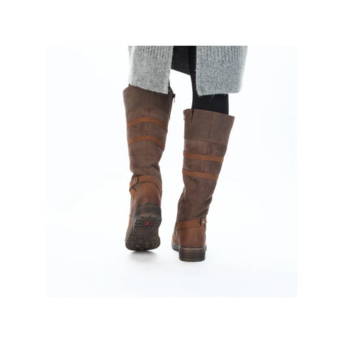 Rieker 94732-25 Brown Womens Lace Up Zip Up Knee High Boots