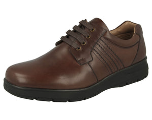EasyB 89198B Chatham Brown Mens Casual Comfort Leather Wide 2V Fit Shoes