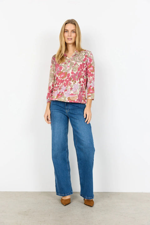 Soya Concept Felicity AOP 536 Blouse Rapture Rose Pink