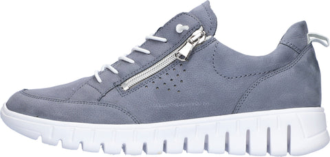 Waldlaufer 916003 101 206 H-Birdy Ausi Jeans Womens H Fitting Elastic Lace and Zip Fastening Trainers