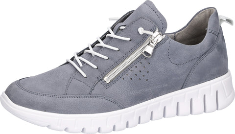 Waldlaufer 916003 101 206 H-Birdy Ausi Jeans Womens H Fitting Elastic Lace and Zip Fastening Trainers