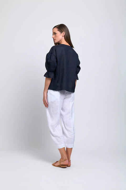 Foil Belle Top Midnight
