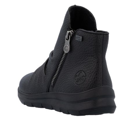 Rieker Z0056-00 Black Womens Casual Comfort Zip Up Water Resistant Ankle Boots