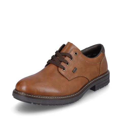Rieker 33101-24 Brown Mens Water Repellent Casual Comfort Lace Up Shoes
