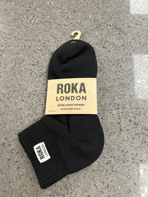 Roka Wembley Black Womens Organic Cotton Super Comfy Stylish Socks