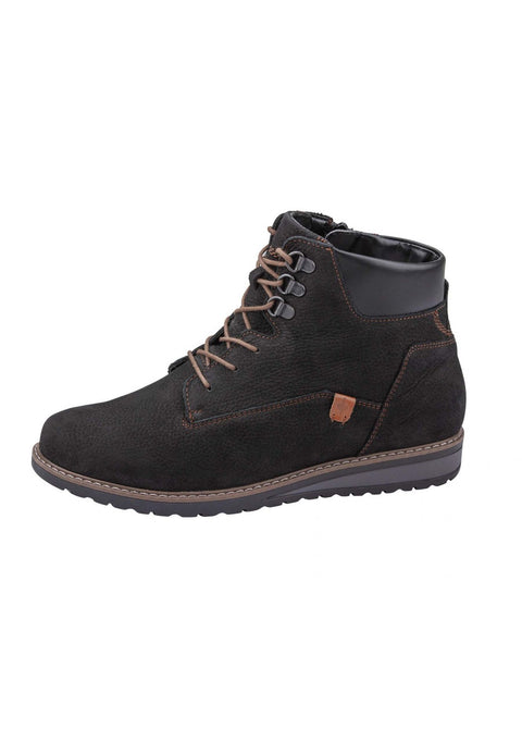 Waldlaufer 379802 704 001 H-Havida Black Womens Wide Fitting Ankle Boots