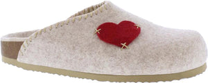 Adesso Bexly Cream Heart Slipper Womens Comfort Slippers