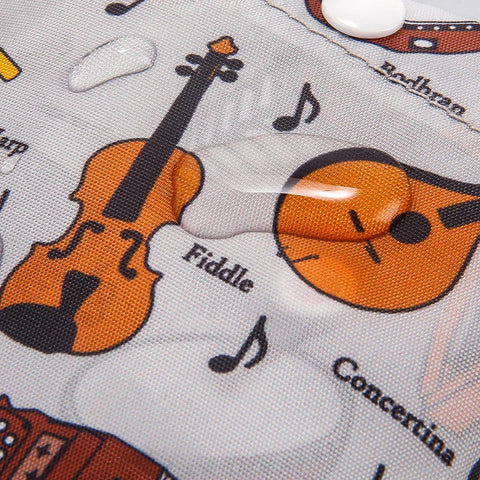 Eco Chic Grey Music Recycled Lightweight Foldable Reusable Shopping Bag