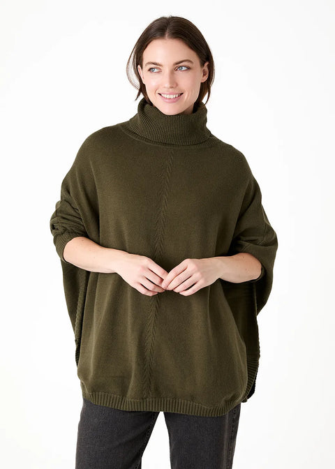 Dreams London AA0167 Forest Cashmere Like Mini Cable Roll Neck Jumper