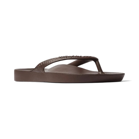 Archies Classic Brown Mens Womens Arch Support Flip Flops