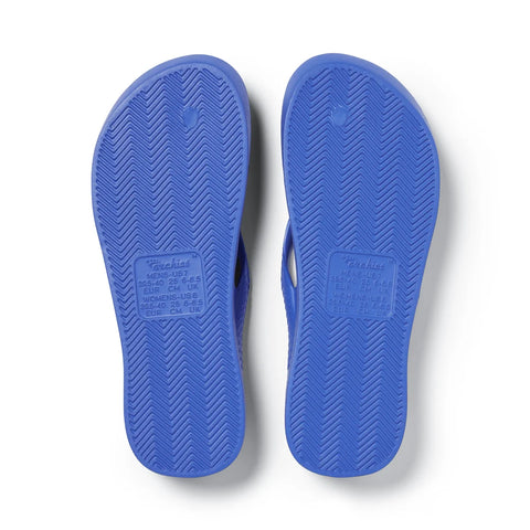 Archies Classic Royal Blue Mens Womens Arch Support Flip Flops