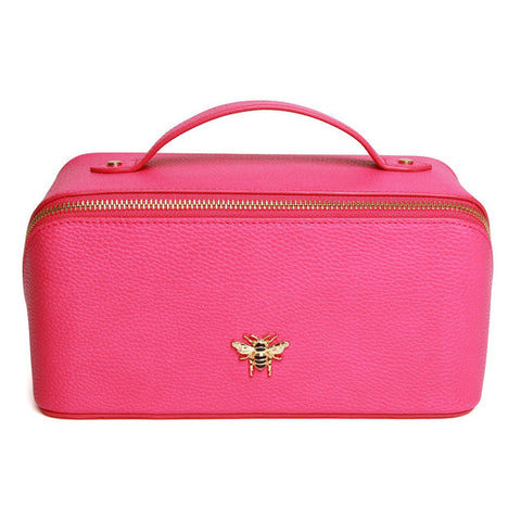 Alice Wheeler Hot Pink Train Case