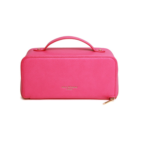 Alice Wheeler Hot Pink Train Case