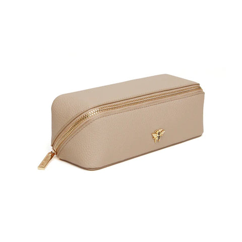 Alice Wheeler Small Train Case Stone