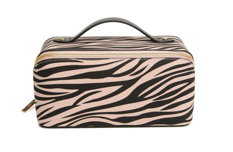 Alice Wheeler Train Case Zebra Print AW0332