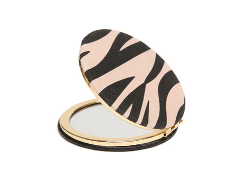 Alice Wheeler Mirror Compact Zebra Print AW0338