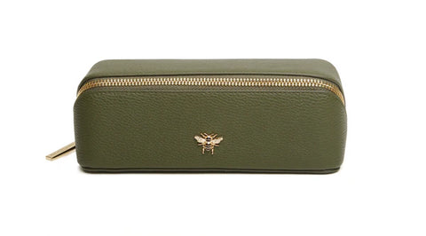 Alice Wheeler Small Train Case Olive AW0351