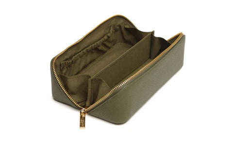 Alice Wheeler Small Train Case Olive AW0351