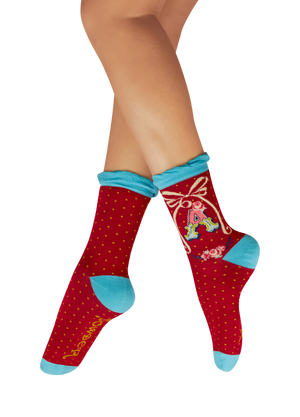 Powder Alphabet  Socks