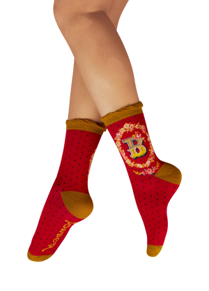 Powder Alphabet  Socks