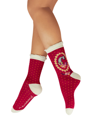 Powder Alphabet  Socks