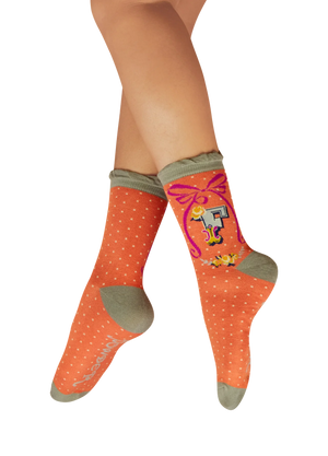 Powder Alphabet  Socks