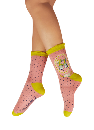 Powder Alphabet  Socks