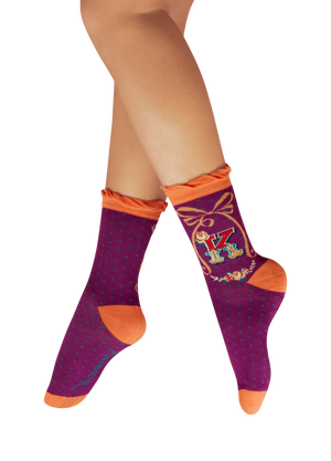 Powder Alphabet  Socks