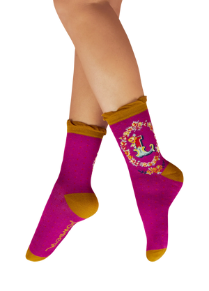 Powder Alphabet  Socks