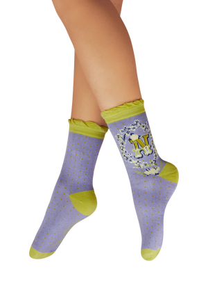 Powder Alphabet  Socks