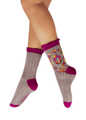 Powder Alphabet  Socks