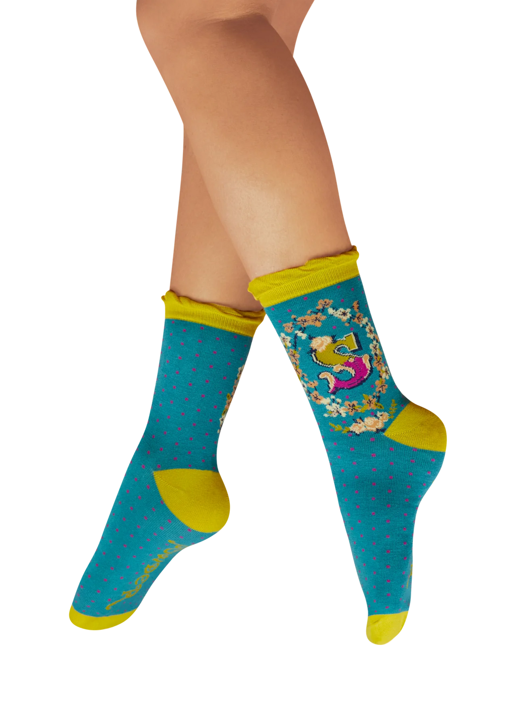 Powder Alphabet  Socks
