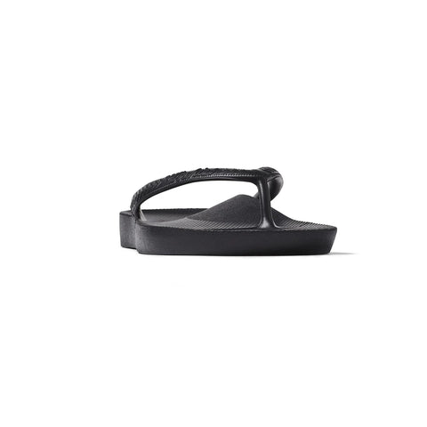 Archies Classic Black Mens Womens Arch Support Flip Flops