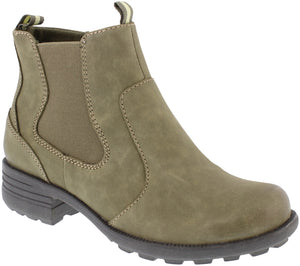 Free Spirit Ascot Olive Womens Leather Ankle Boots