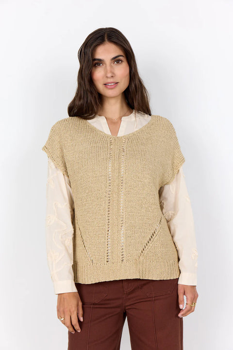 Soya Concept Carynn 1 Waistcoat Sand