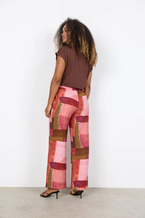 Soya Concept Catania 4 Trousers Rapture Rose Pink Multi