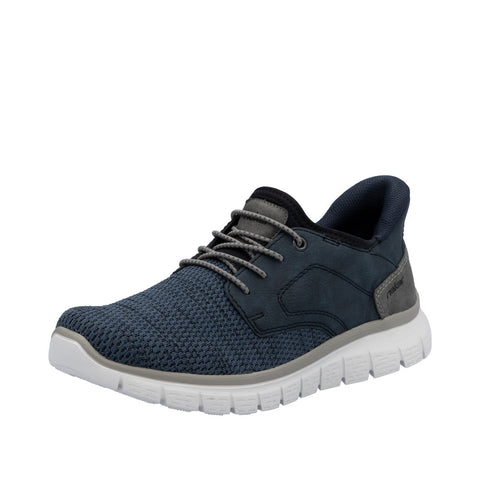 Rieker B6658-14 Blue Black Mens Ready2Go Slip On Shoes