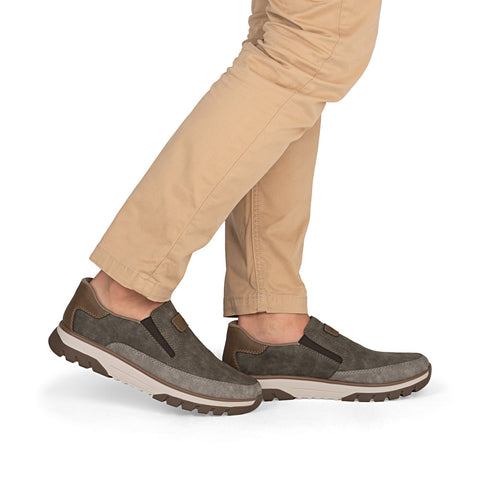 Rieker B9350-25 Brown Mens Casual Comfort Slip On Shoes