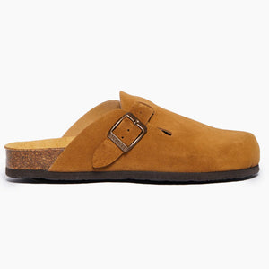 Plakton 181539 Afelpado Tostado Womens Casual Comfort Enclosed Leather Clogs Sandals