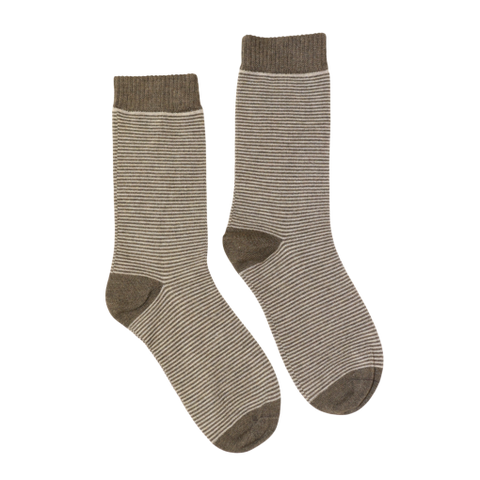 Jaspers Nutmeg Thin Stripes Mens Bamboo Socks - Soft, Cozy And Eco-Friendly Comfort For Every Step